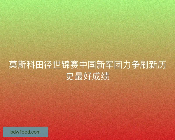 莫斯科田径世锦赛中国新军团力争刷新历史最好成绩