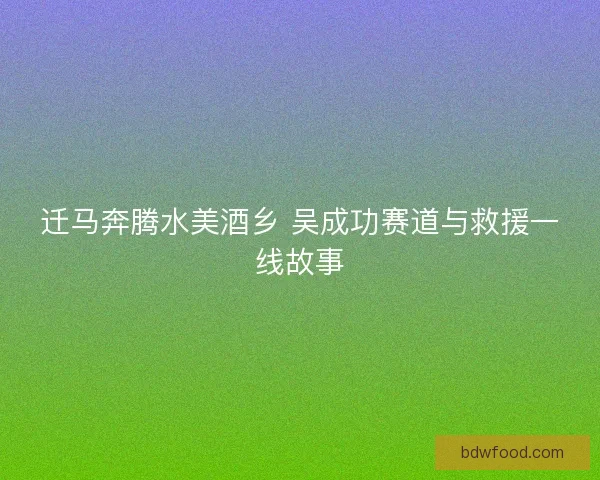 迁马奔腾水美酒乡 吴成功赛道与救援一线故事